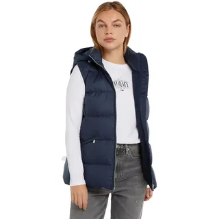 Tommy Hilfiger Damen Weste Recycled Down Steppweste, Blau (Desert Sky), L