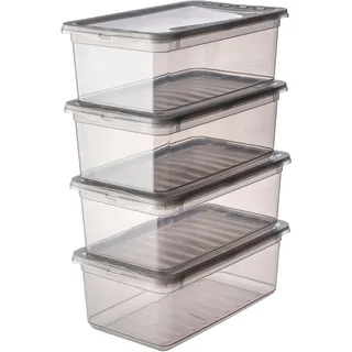 KEEEPER Aufbewahrungsbox Bea 4 x 5,6 l 4-tlg. transparent