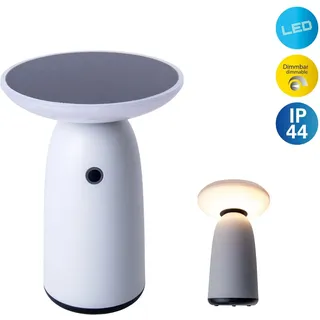 Näve LED-Solar-Tischleuchte Ada Weiß Ø 16 cm x 22,5 cm