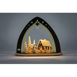 Lichterspitze Waldweihnacht Länge ca 52cm NEU Motivleuchte Lichterbogen LED Berg