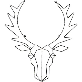 Best Season LED-Design-Rentierkopf, Cupid schwarz, 57 cm