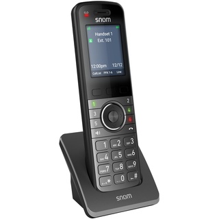 Snom M55 DECT Mobilteil mit Ladeschale, 2,4 Farbdisplay, Schnurlos, OTA Updates, Gürtel-Clip, Intuitiv, Zero-Touch via M500 DECT-Basis, 1500 mAh, 12h HD-Gesp