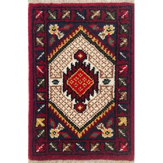 WAWA TEPPICH Handgeknüpfter Wollteppich 40 x 60 cm | Handgeknüpfter Wollteppich aus 100 % Wolle, handgefertigt in Indien