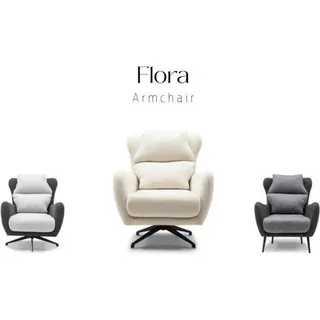 Stoffsessel Sessel Ohrensessel Beige Polster Wohnzimmer Einsitzer Sitz - Beige