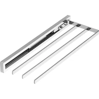 SOTECH Handtuchauszug Style 3-armig Chrom 415 mm Auszugsweg 300 mm | Handtuchhalter für Seitenmontage an Waschtisch in Bad und Küche