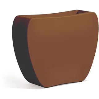 BLUMENTOPF PFLANZENKÜBEL BLUMENKÜBEL BALKONPFLANZE FUR GARTEN ECKIG H 80 BRAUN