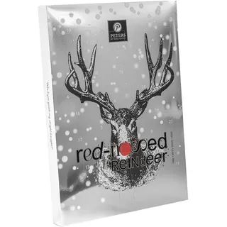 Peters Mit Genuss verführt | Reindeer Adventskalender Nougat | Ohne Alkohol | Alkoholfrei | Weihnachtskalender | Schokolade | Geschenk | Weihnachten | Advent | 300g