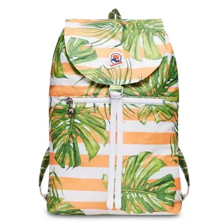 Invicta Tagesrucksack, Backpack für Reise Ausflüge & Freizeit; für Damen & Herren, mit Hüftgurt & faltbar - gelb/grün, zweifarbiges Muster, 8 LT, Extra leicht, MINISAC NEXT GRAPHIC