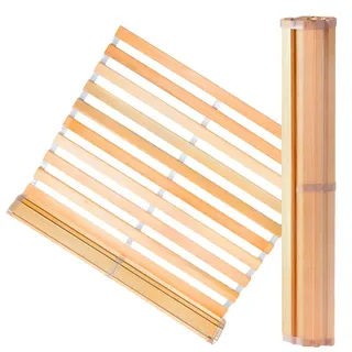 Coemo Rollrost DELUXE 140 x 200 cm Rolllattenrost 19 massive Leisten