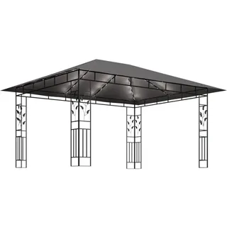 vidaXL Pavillon 4 x 3 m inkl. Moskitonetz Anthrazit/Grau