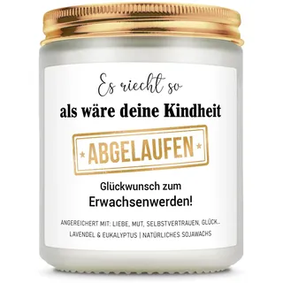 Giftasy Geschenke zum 18. Geburtstag Mädchen – Duftkerze mit Spruch, Coole Geschenkideen 18 Geburtstag Mädchen Tochter Enkelin Freundin, Geburtstagsgeschenke