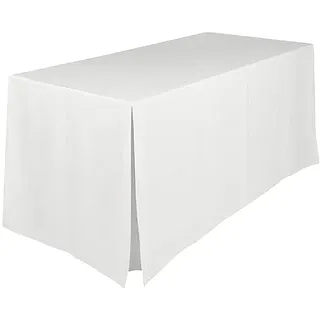 Gastro Uzal Konferenz Tischhusse, Hussen Biertischhusse für Konferenz, Hochzeit und Event weiß 140 x 70 cm