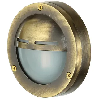 Rostfreie Außenlampe Messing rund IP64 Maritim GX53 Außen Wand Leuchte Haus