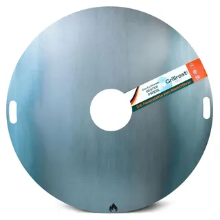 Grillrost.com Das Original Feuerplatte 100 cm 6 mm Schwarz/Silber