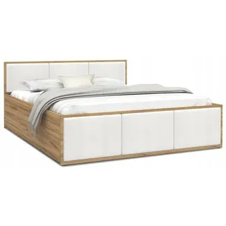 Bett mit Lattenrost Jugendbett Doppelbett Kraft Weiss 120 / 140 / 160 / 180 cm - Kraft Weiss - 140x200 cm