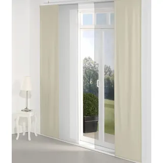 Schiebegardine WIRTH "Torbole" Gr. 3, braun (schlamm), B:60cm H:225cm, Jacquard, Baumwolle, Polyester, Gardinen, Schiebegardine