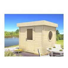 Finntherm Gartensauna Cubus-70 A Natur 264 cm x 264 cm