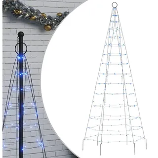 vidaXL LED-Weihnachtsbaum 200 LEDs Blau 180 cm - Blau
