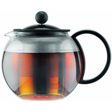 Bodum 1812-01 assam Teebereiter (French Press System, Permanent Edelstahlfilter), 0,5 liters schwarz