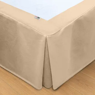 Wrappybag Bettumrandung für Boxspringbett – Bodenlange Betthusse 180 x 200 cm – Schützt das Bettgestell und Verleiht einen Neuen Look – Farbe: Beige – Erhältlich in 6 Größen