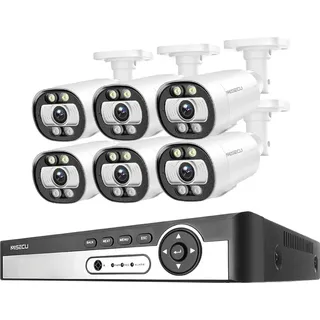 8CH NVR Sicherheitskamerasystem, 4K Auflösung, KI-Menschenerkennung, 8CH NVR 6PCS CAM 8MP, 3T (Outdoor-Sport)