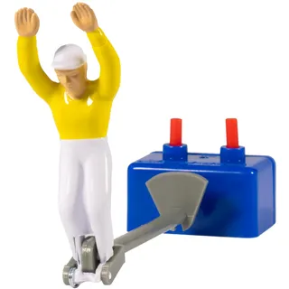 Tipp-Kick Torwart Star-Keeper gelb - Original Torhüter für Groß & Klein, Handbemalte, detailreiche Fußball-Figur im gelben Trikot für Tischfußball-Set, Geschenkidee für Fans