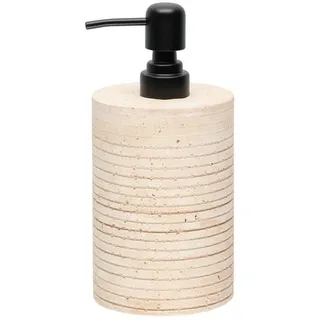 Seifenspender Zement Alex 100 ml , Beige , Stein , 9.5x15.5x9 cm , Badaccessoires, Seifenspender