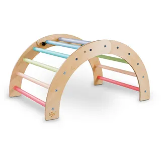 tiSsi Klettergerüst , Multicolor , Holz , Birke , massiv , 80x60x45 cm , Spielzeug, Holzspielzeug