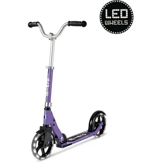 Micro Scooter Cruiser LED lila - höhenverstellbarer Lenker - leuchtende Räder