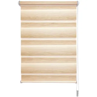 Doppelrollo LIEDECO "Farbverlauf" Gr. 7, braun, B:70cm H:150cm, Polyester, Rollos, Doppelrollo