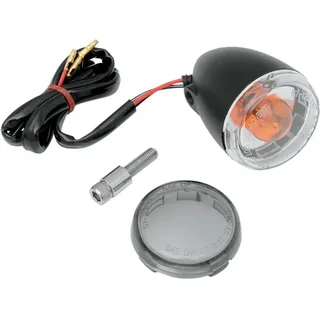 Drag Specialties Oem Deuce Style Blinker Für Motorräder - Smoked / Matt Black - One Size