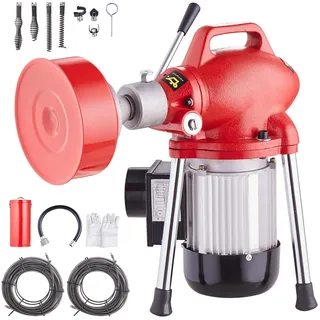 Vevor Rohrreinigungsmaschine 120 Fuß x 5/8 Zoll 370 W