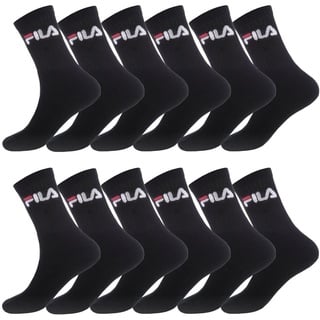 FILA Herren Fila/Am/Tnx12 Sportsocken, Schwarz (Noir N - Nr), 39-42 EU