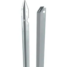 VERDELOOK Verzinkter Eisenmast mit T-Profil, Höhe 145 cm, Fuß 3x3 cm