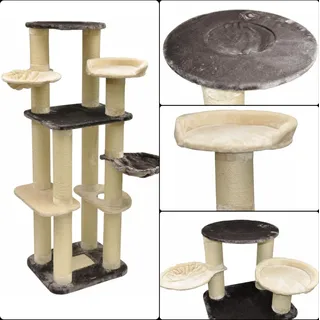 Kratzbaum Nikolai grau/beige 71x61x189 cm - Grau