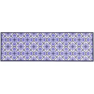 Primaflor Primaflor-Ideen in Textil Küchenläufer »LISSABON, Made in Belgium« rechteckig 5 mm Höhe Motiv Ornamente, Fliesen Design, rutschhemmend, waschbar, Küche, blau