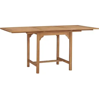 vidaXL Gartentisch Ausziehbar (110-160)x80x75 cm Massivholz Teak - Braun