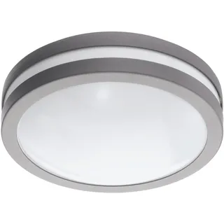 EGLO Außenleuchte Kunststoff/Stahl 9,5 cm IP44 dimmbar silber/weiß