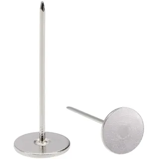 sourcing map 40Stk.Polsternägel Reißzwecken 18mm x 50mm Flachkopfnägeln Pins Silber Farbton