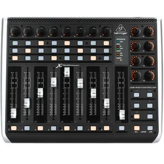 Behringer X-TOUCH COMPACT Universeller USB/MIDI Controller mit 9 Touch-Sensitiven Motorfadern für Musikproduktion und Live-Performance