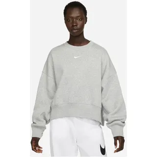 Nike Sportswear Phoenix Fleece Over-Oversized Rundhals-Sweatshirt Damen Dark Grey Heather/Sail L