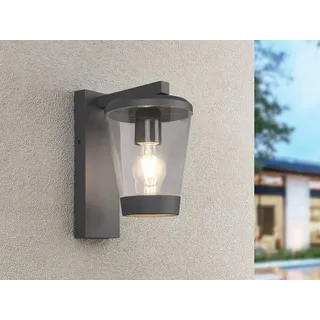 meine wunschleuchte LED Außen Wandlaterne, Außenlampe Landhausstil, Anthrazit - Grau