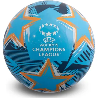 UEFA Offiziell Lizenziertes Frauen Champions League Spielball – 9 Zoll, PVC, Flyaway, Merchandise, Aufblasbar auf 9 Zoll, Sammlerstück für Kinder und Erwachsene, Tolle Fußball-Geschenkidee, Blau