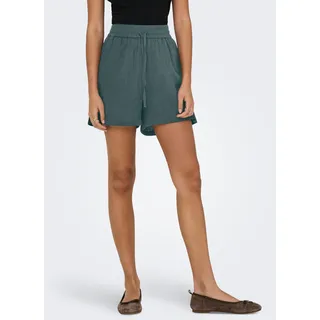 Shorts ONLY "ONLTIZANA STRING COTTON SHORTS WVN", Damen, Gr. L, N-Gr, balsam grün, Web, Obermaterial: 100% Baumwolle, unifarben, loose fit kurz, Hosen Shorts, Baumwolle, loose fit, Topseller