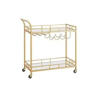 VASAGLE Servierwagen gold 86,0 x 38,0 x 90,0 cm