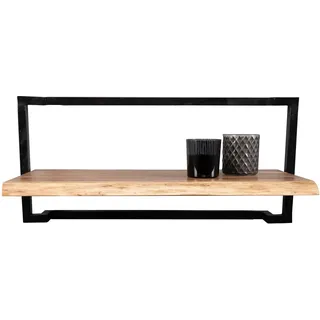 M2 Kollektion Angola 6 - Wandregal 100x30x29cm | Massivholz, Akazie
