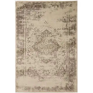 benuta Vintage-Teppich Suki 300/400 cm , Creme, Braun , Kunststoff , Vintage , Rechteckig , 300x400 cm , Oeko-Tex® Standard 100 , für Fußbodenheizung geeignet, in verschiedenen Größen erhältlich, pflegeleicht , Teppiche und Böden, Teppiche, Vintageteppiche
