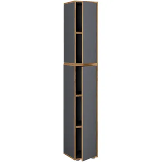 VCM Aktenschrank 30 x 33 x 183 cm Anthrazit/Grau