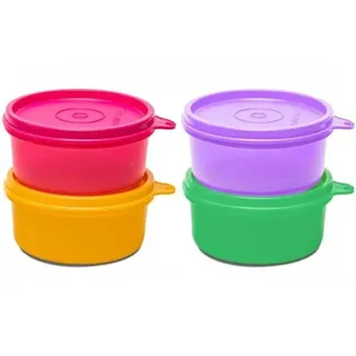 Tupperware Tropische Schüsseln aus Kunststoff, auslaufsicher, mehrfarbig, 210 ml, 4 Stück