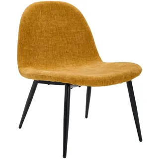Livetastic Loungesessel , Gelb, Schwarz , Holz, Metall, Textil , Pappel , Sperrholz , 63x82x74 cm , Wohnzimmer, Sessel, Polstersessel